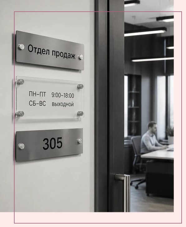 Офисные таблички на дверь в Зеленодольске по цене от 5072 р. | Аванза-Злн